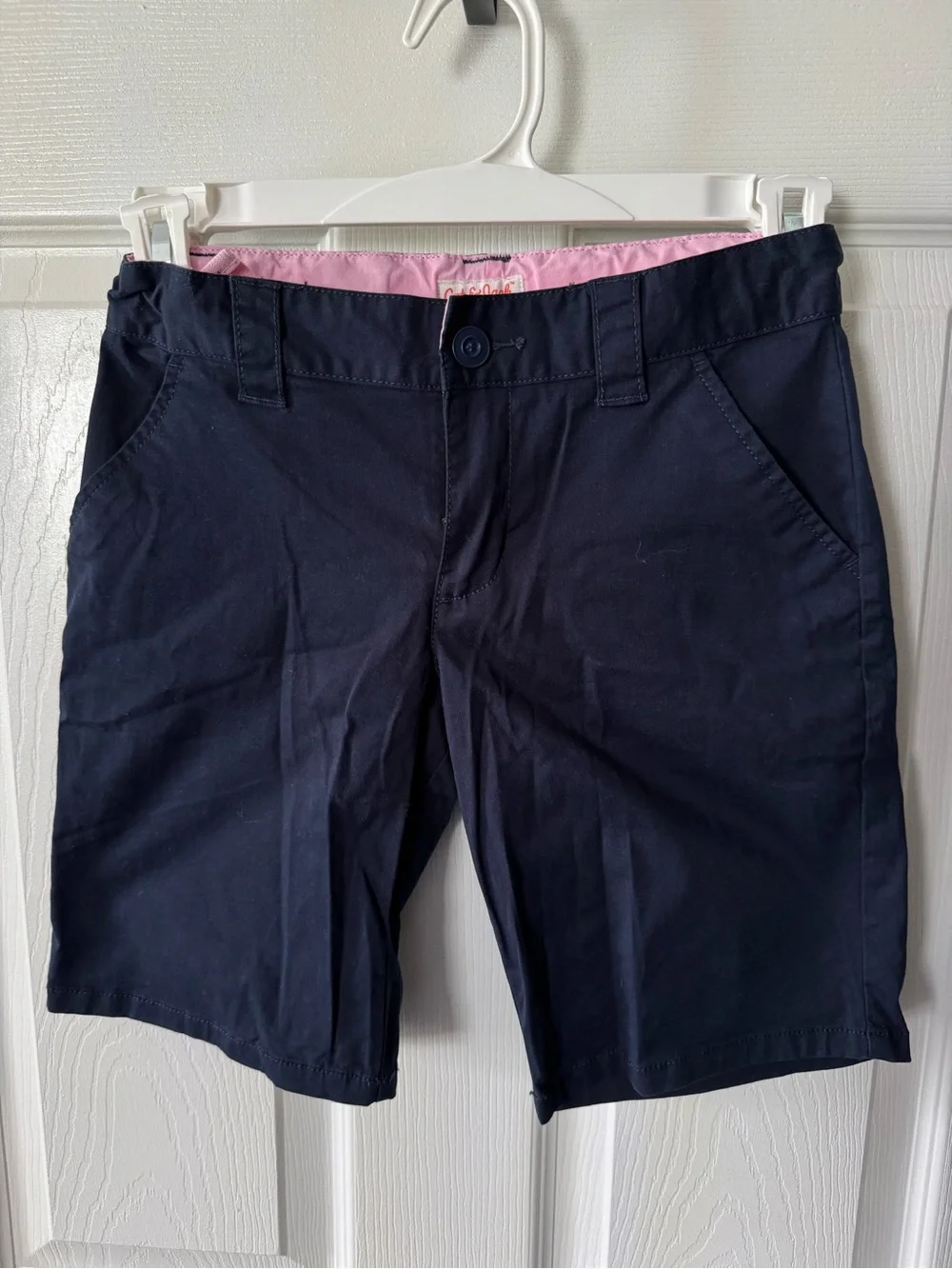 Girls Chino Uniform Navy Shorts